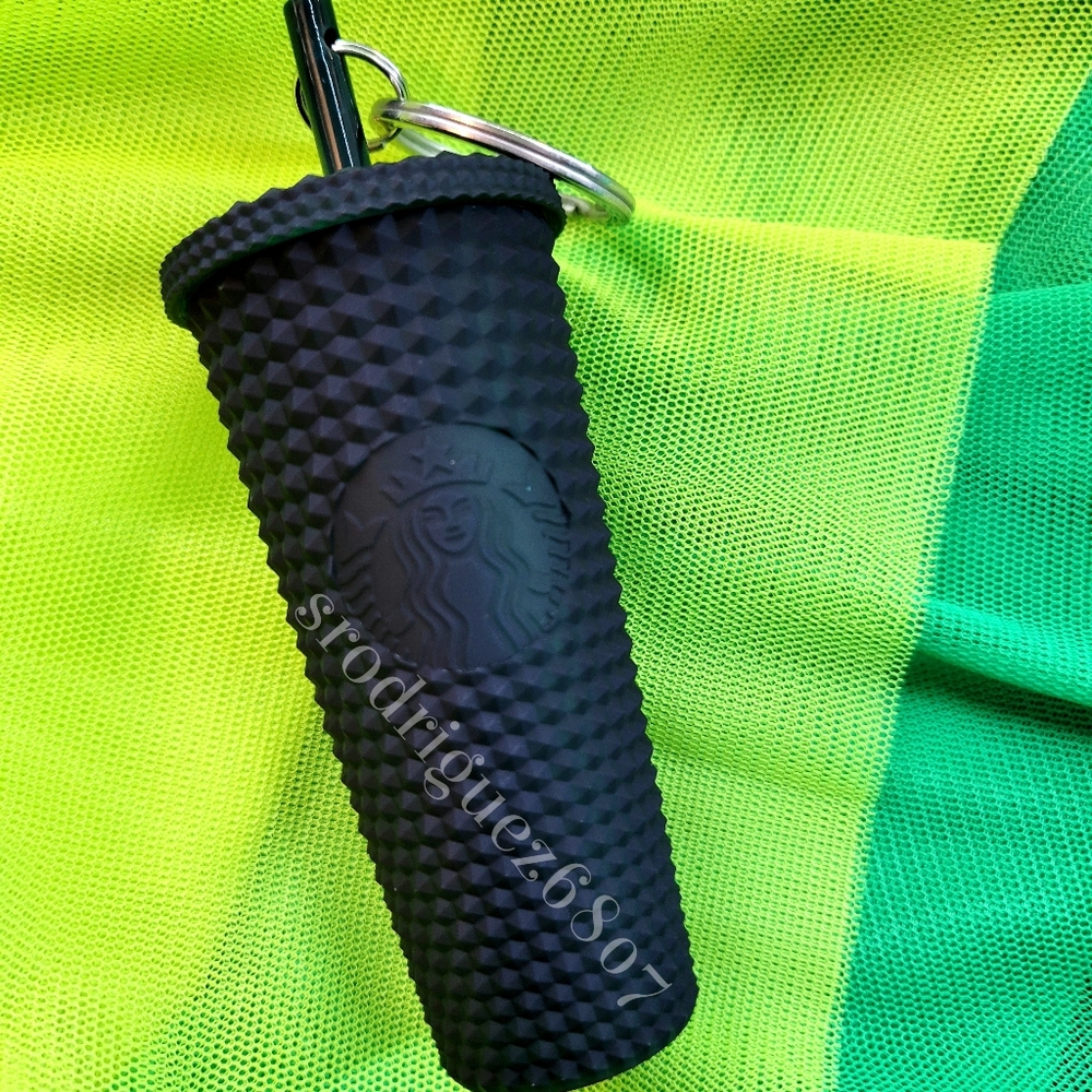 🍀NEW🍀Starbucks 2022 Studded Matte Green Soft Touch mini keychain